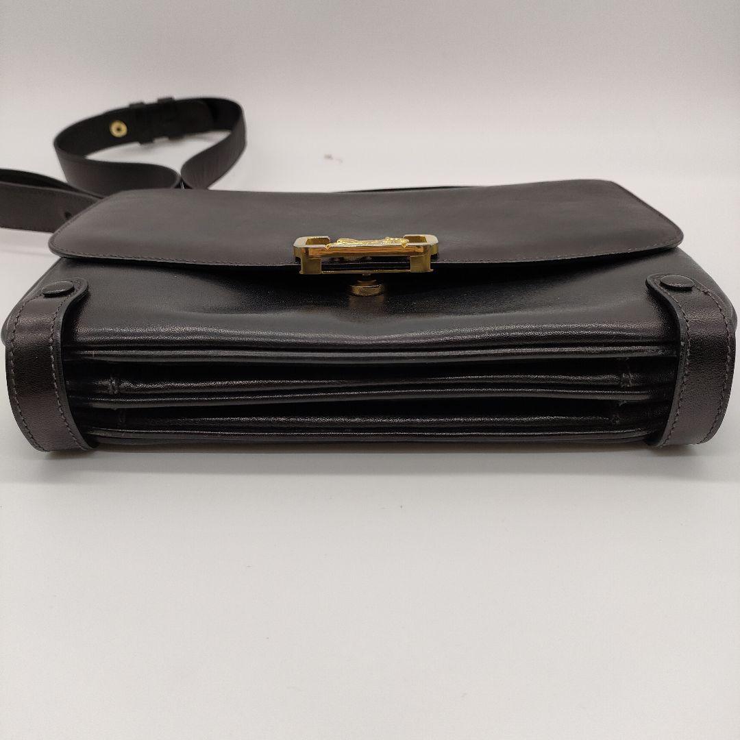 極美品】セリーヌ CELINE 馬車金具 オールレザー ショルダーバッグ