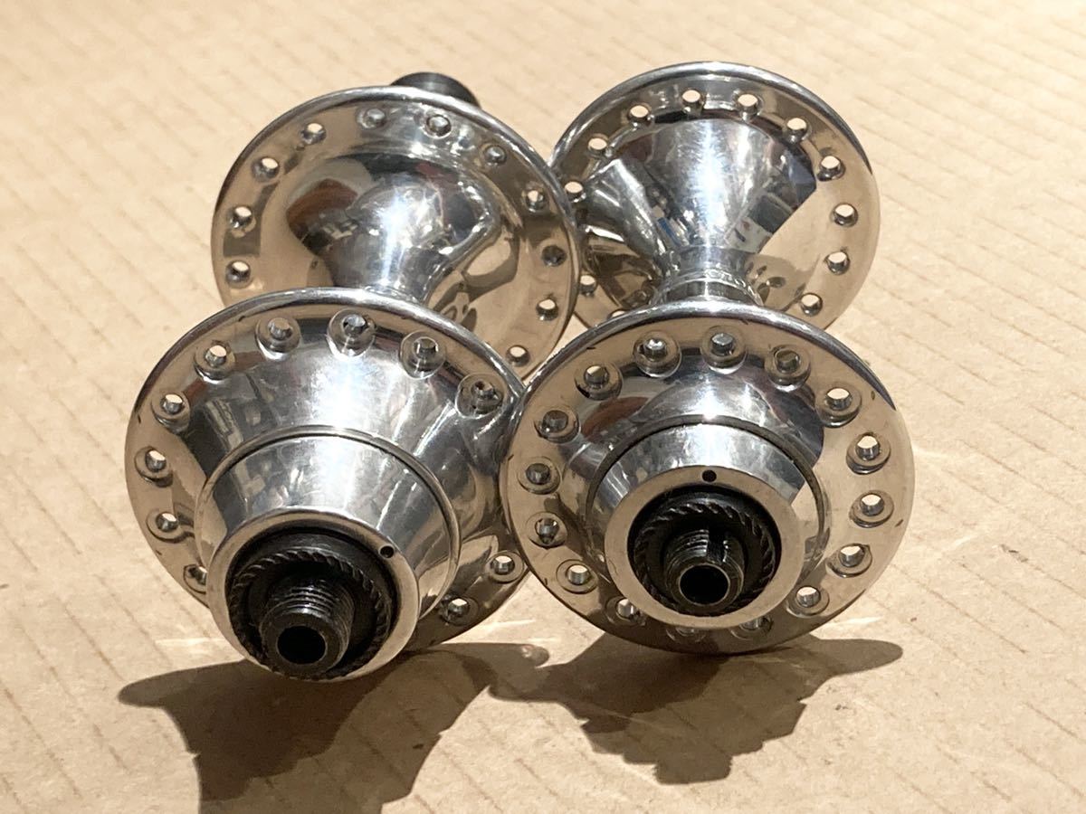 貴重 美品 カンパ C-RECORD 前後ハブ 32H 100/130mm 送料520円〜 未