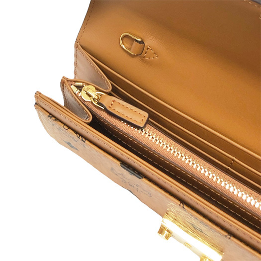 MCM パトリシア ヴィセトス チェーンウォレット レザー コニャック