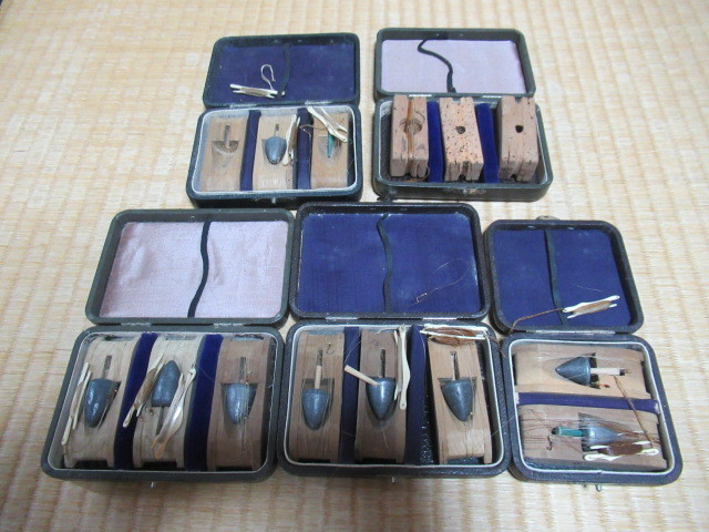 □極希少 未使用 1920年頃大正時代!釣り具(木製漆塗り浮き:97 □極希少 未使用 1920年頃大正時代!釣り具(木製漆塗り浮き:97