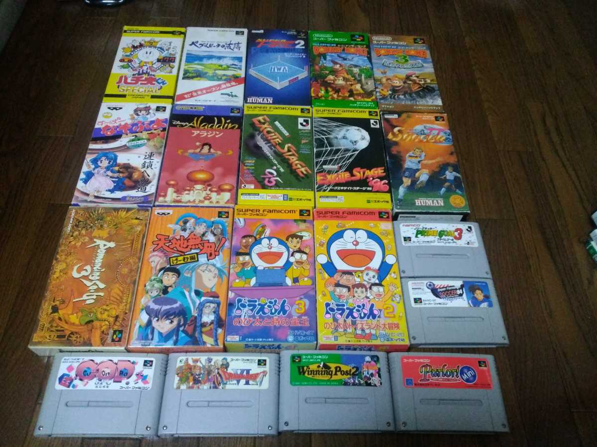 1円~ スーパーファミコンソフト20本セット アラジン ドラえもん2