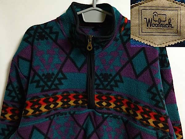 ウールリッチ 柄物 フリース USA製 / WOOLRICH アウトドア アメリカ製