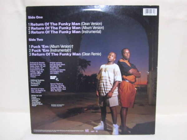 US ORIGINAL/LORD FINESSE - RETURN OF THE FUNKY MAN/THE MOHAWKS - THE CHAMPネタ/PRO. SHOWBIZ/FUCK 'EM/PRO. DIAMOND D_画像2