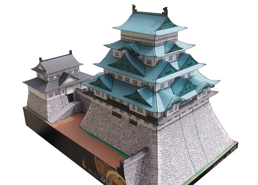 ** new goods restoration curtain terminal stage Nagoya castle 1/300 scale paper craft **