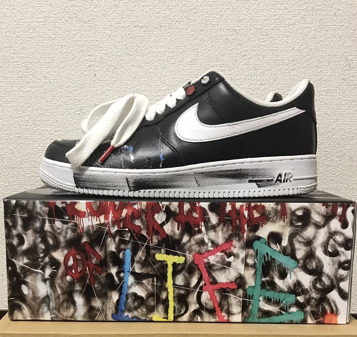 送料無料 28cm NIKE AIR FORCE 1 PARANOISE PEACEMINUSONE 黒 ナイキ