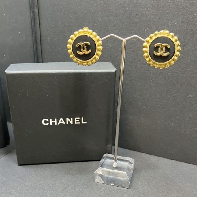 CHANEL シャネル ヴィンテージ ココマーク イヤリング クリップ式 品