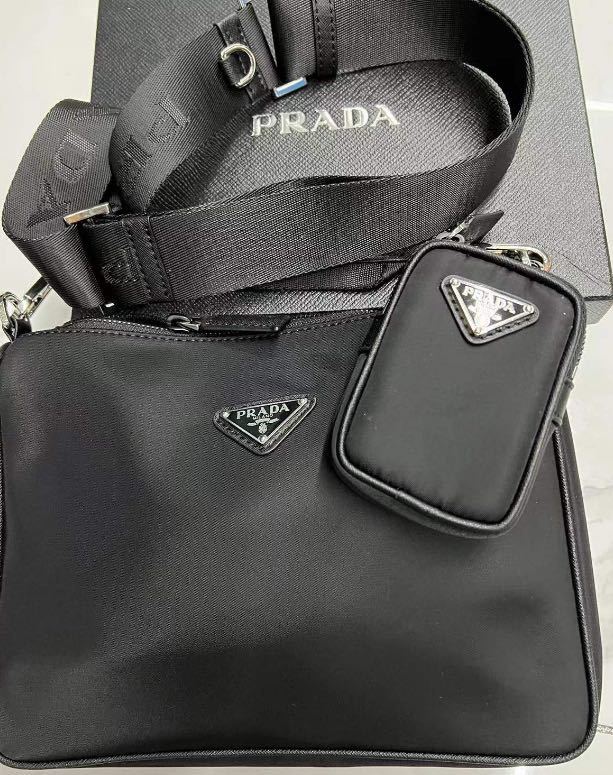 PRADA プラダ ショルダーバッグ三角ロゴプレートナイロン テスート