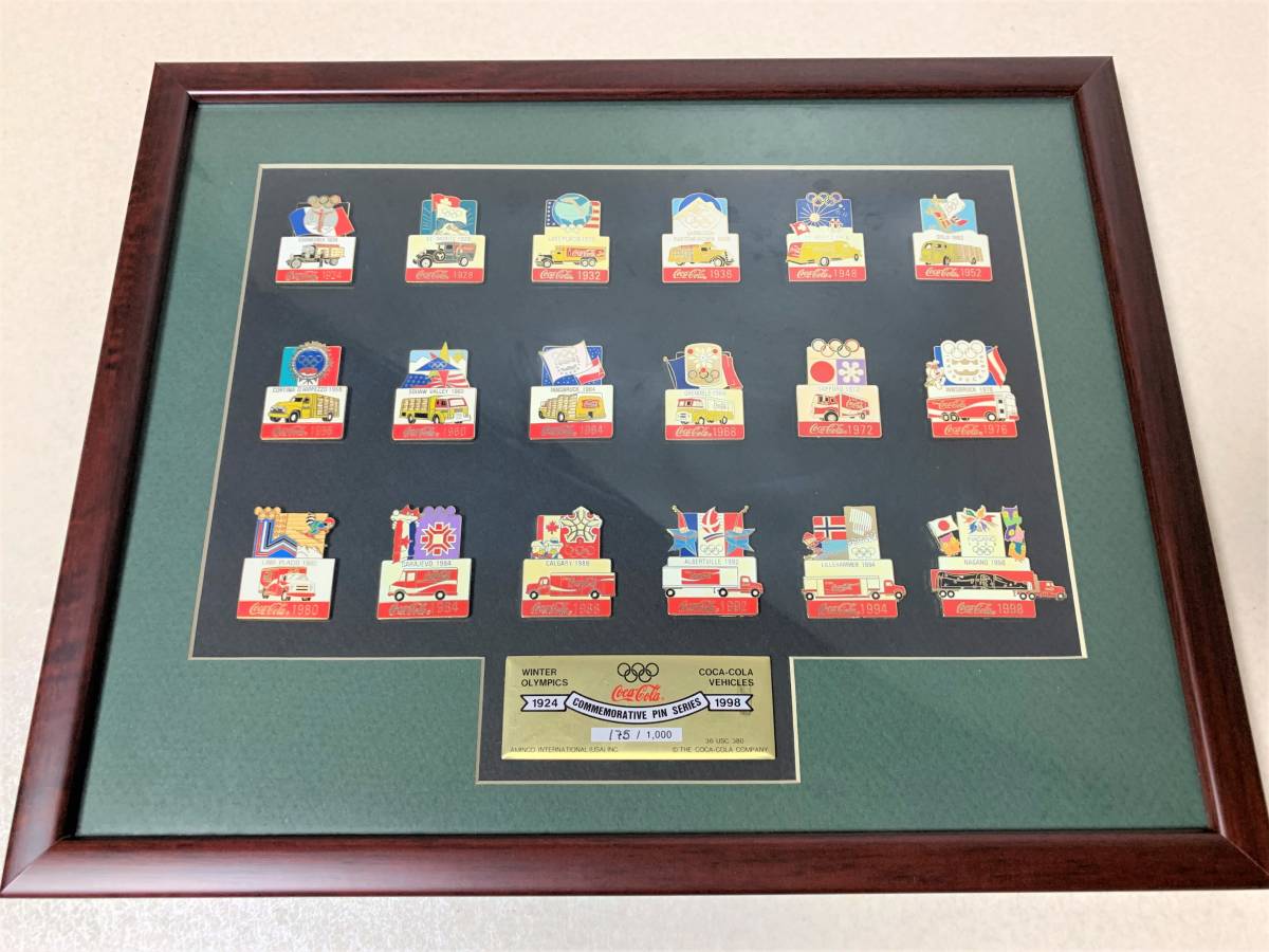 コカ コーラ ピンバッジセット 100周年 額装品 1886-1986 限定品