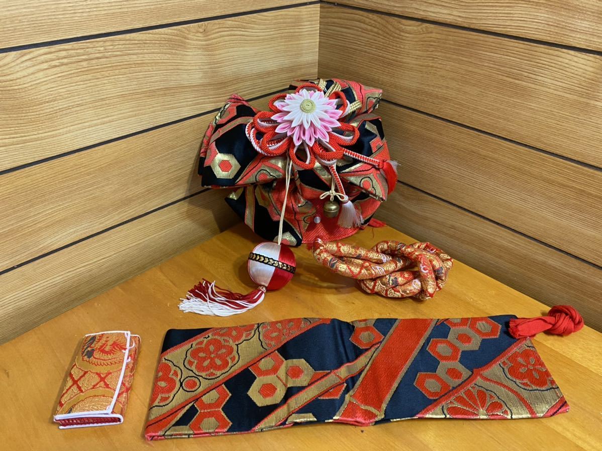  украшение obi "Семь, пять, три" Новый год конструкция obi ребенок кимоно колокольчик имеется девочка установка obi 