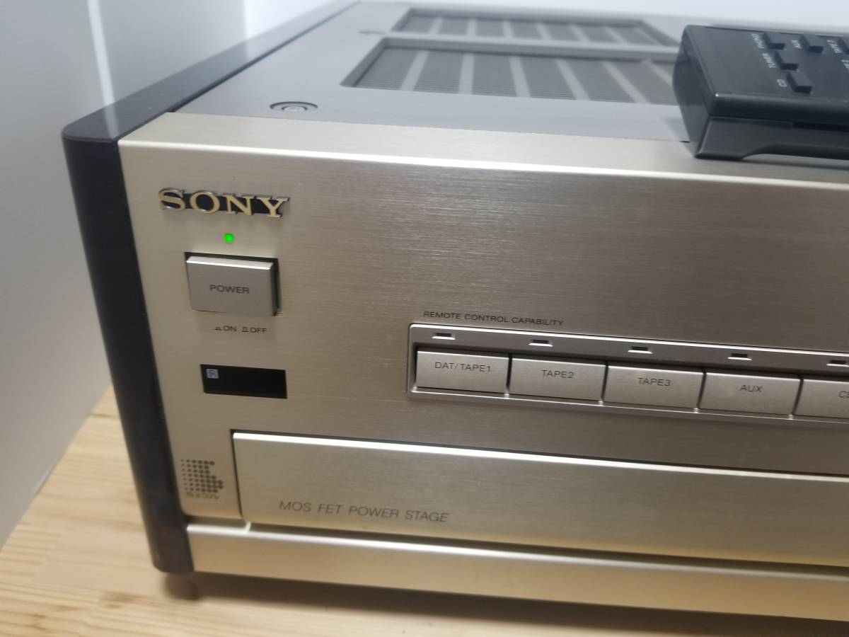 動作良好、SONY/ソニー【TA-F555ESA】プリメインアンプ 純正リモコンRM