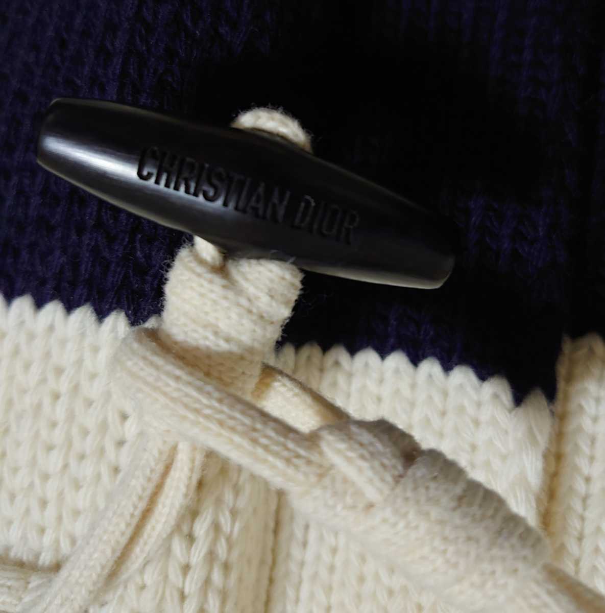 Christian Dior 2021aw sailor color knitted coat stripe border 