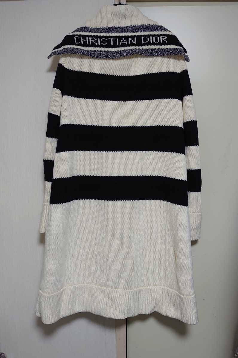 Christian Dior 2021aw sailor color knitted coat stripe border 