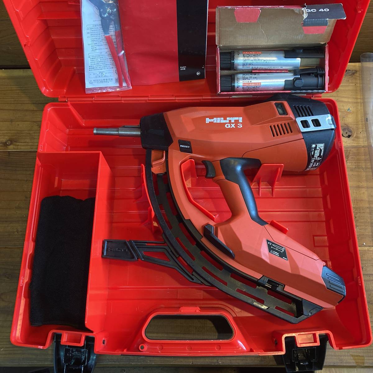 送料無料【7日保証】良品♪HILTI ヒルティ ガス銃 GX3 ガス2本おまけ 送料無料【7日保証】良品♪HILTI ヒルティ ガス銃 GX3 ガス2本おまけ