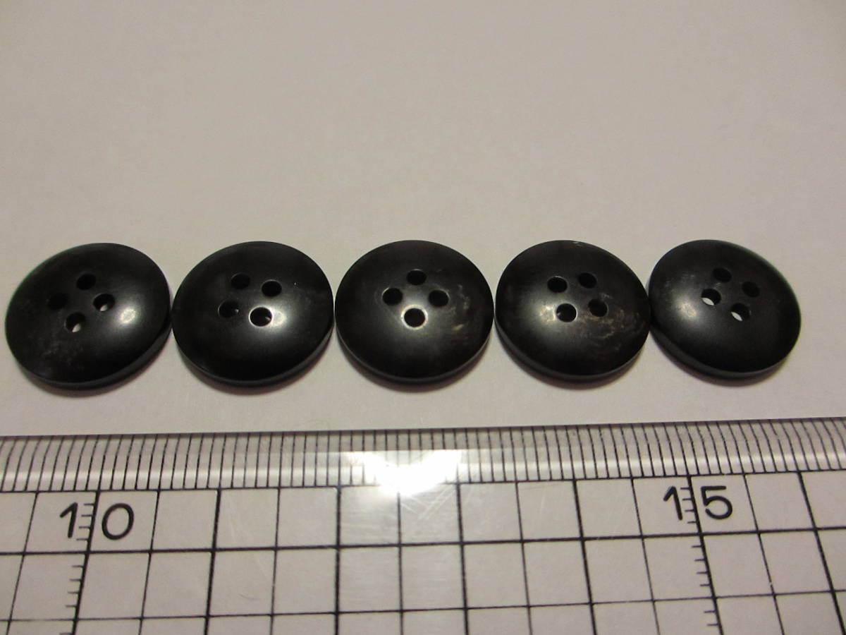  button 5 piece diameter approximately 15mm black ⑫