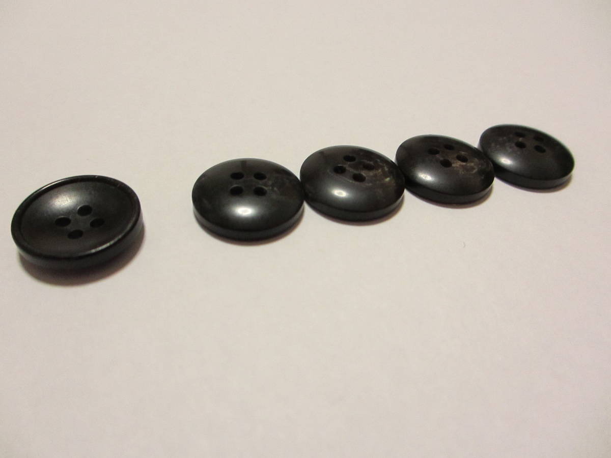  button 5 piece diameter approximately 15mm black ⑫