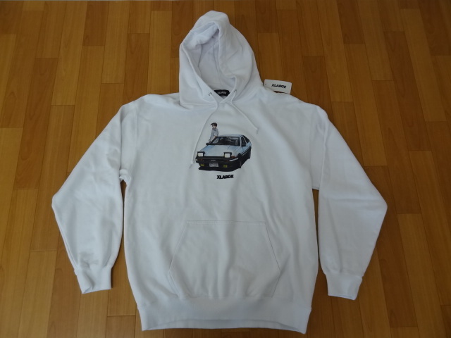 XLARGE XLARGE×頭文字D コラボ パーカー 古着 スウェットパーカー セール激安商品 新品 X-LARGE エクストララージ 頭文字D コラボ パーカー ブラック L パーカー