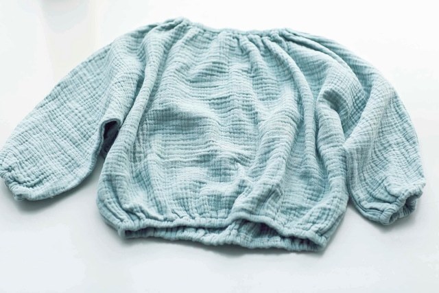  mint! Kids clothes / child clothes [ cotton gauze ] soft volume sleeve T-shirt 130cm