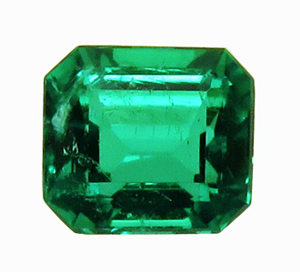 3456【上級品 ノンオイル】エメラルド 0.46ct 高彩度 青緑 コロンビア【ノンオイル鑑別付】 瑞浪鉱物展示館 【送料無料】_画像1