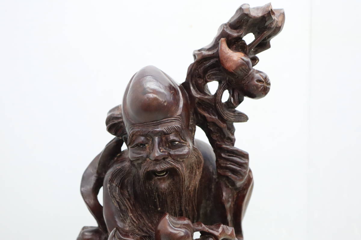 アンティーク 中国仙人木製彫刻 置物 | www.fortischennai.com