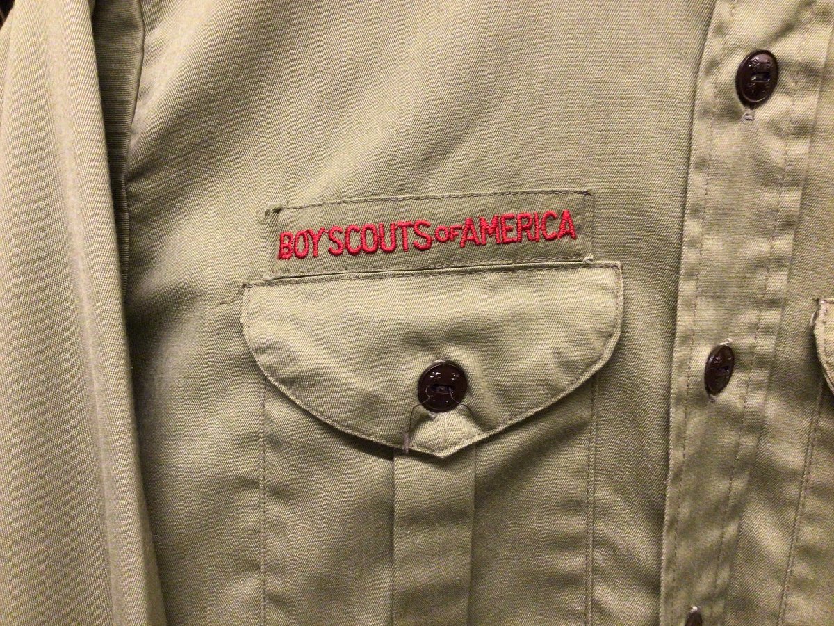 80 90'S BOY SCOUTS OF AMERICA WORK SHIRT SIZE 14 ヴィンテージ ボーイスカウト ワーク シャツ 長袖_画像3