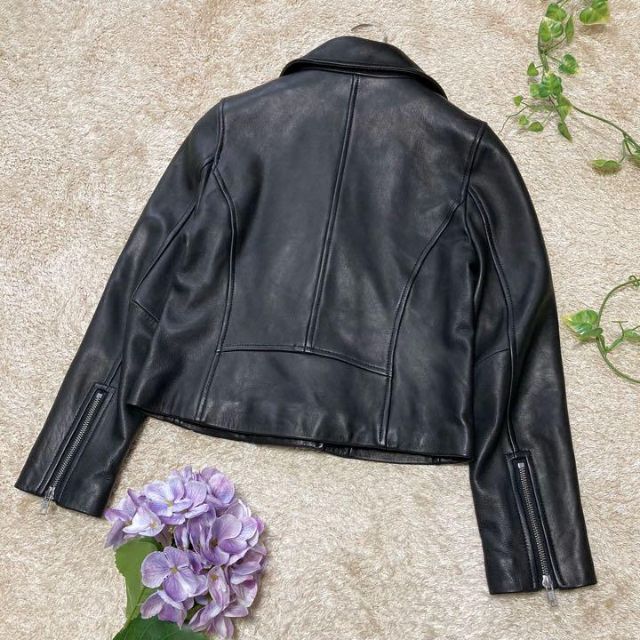 美品HARE レディース 本革 羊革 ラムレザー ダブル ライダース 美品HARE レディース 本革 羊革 ラムレザー ダブル ライダース