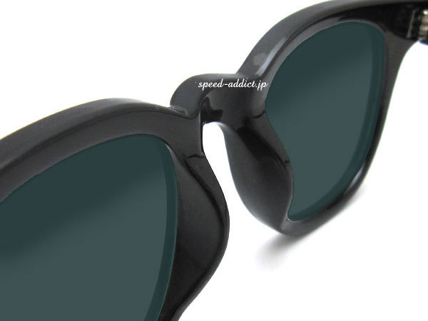 CLASSIC BOSTON SUNGLASS BLACK × SMOKE/クラシックボストンサングラス黒縁ぶちフレームシェイプuv紫外線カット花粉症防塵防風アイウェア_画像6