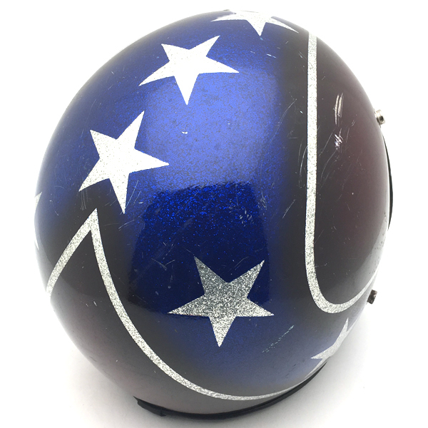 送料無料 SAFETECH STAR RED × BLUE 58cm/セーフテック星スター赤青ビンテージヘルメットハーレーチョッパーバイク星条旗アメリカンusa70s
