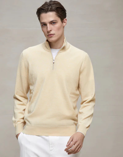 2022SS Brunello Cucinelli ブルネロクチネリ カシミア ハーフジップ
