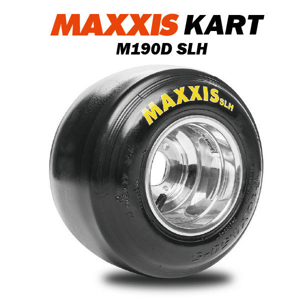 リア2本セット MAXXIS SLH M190D カート用タイヤ 11x6.00-5 イエローレタリング KART TIRE 法人宛送料無料_画像1