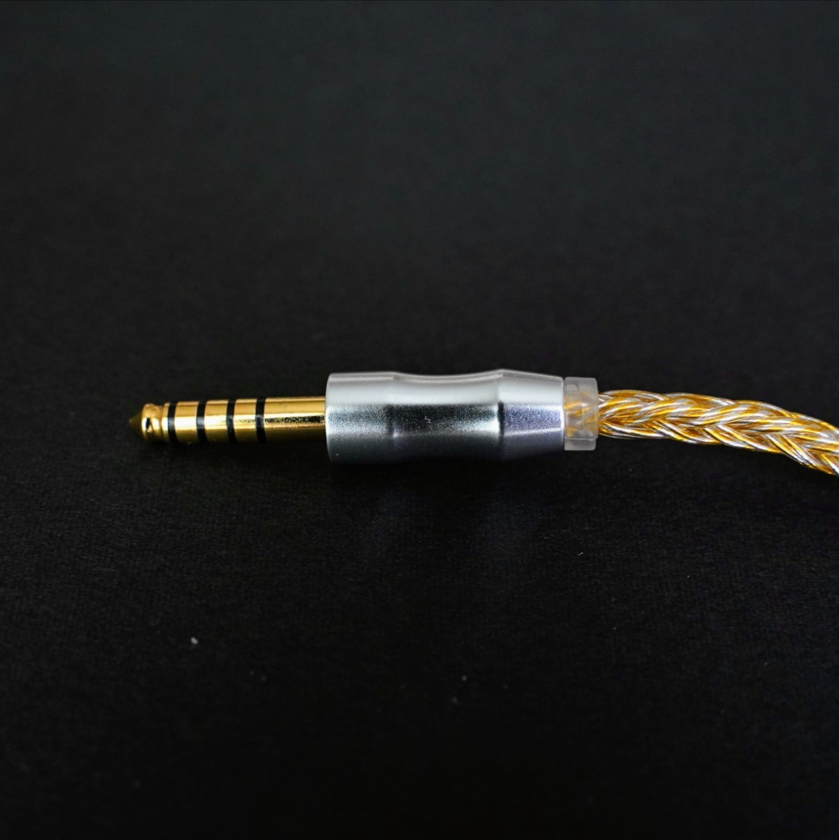 超希少!16芯 銀線＆金線撚り合わせ/膨張式MMCX 4.4mm バランス リケーブル CABLE