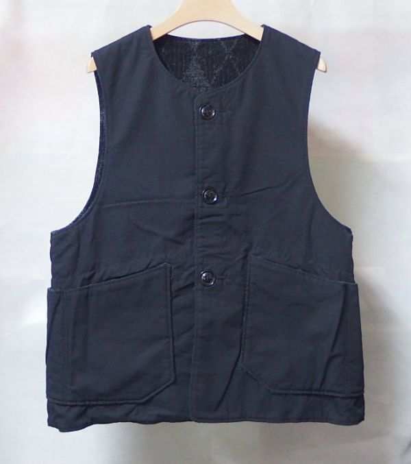 Engineered Garments エンジニアードガーメンツ Over Vest Argyle/Nyco Ripstop オーバー ベスト M リバーシブル ウールリッチ生地_画像3