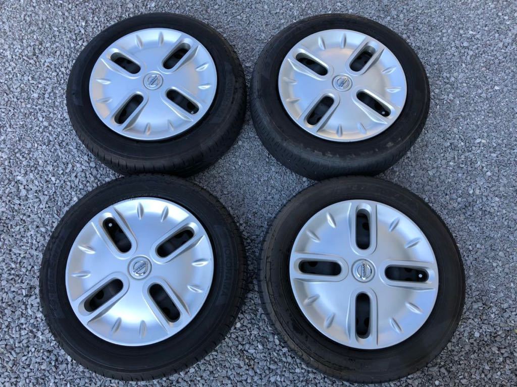 日産 キューブ Z12 純正タイヤホイール4本セット 175/65R15 キャップ付