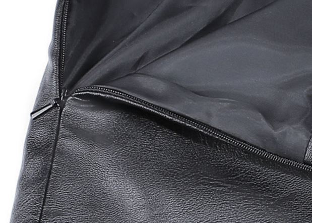 レディース　フェイクレザー　飾りボタン付き タイトスカート　膝上丈 ミニスカート ブラック　M_画像4