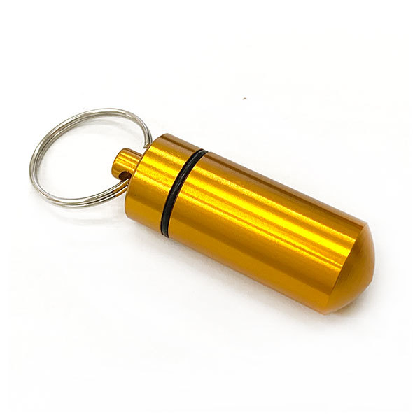  key holder key ring portable medicine inserting pill case waterproof strap accessory bicycle car bike house key Gold free shipping 