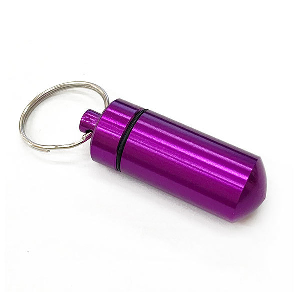  key holder key ring portable medicine inserting pill case waterproof strap accessory bicycle car bike house key purple free shipping 