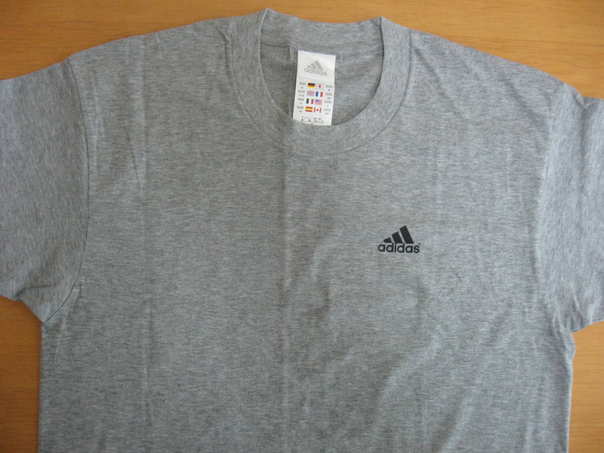 ★送料無料☆未着用☆adidas アディダス☆Tシャツ☆M☆グレー★