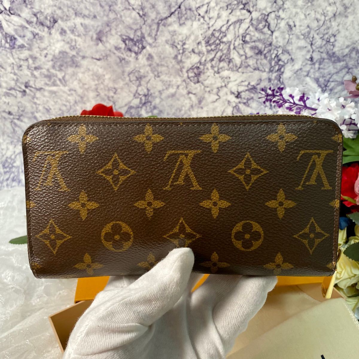 希少 内側ボルドー色】ルイヴィトン モノグラム ラウンドジップ 長財布