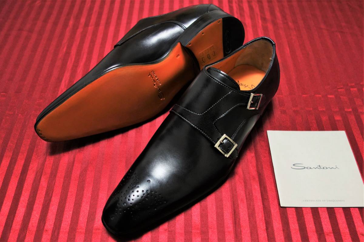 定価15万円↑未使用品サントーニ ダブルモンクストラップビジネス