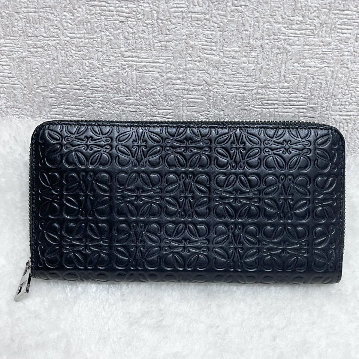 ロエベ LOEWE 超美品 長財布 アラウンドジップ ウォレット アナグラム