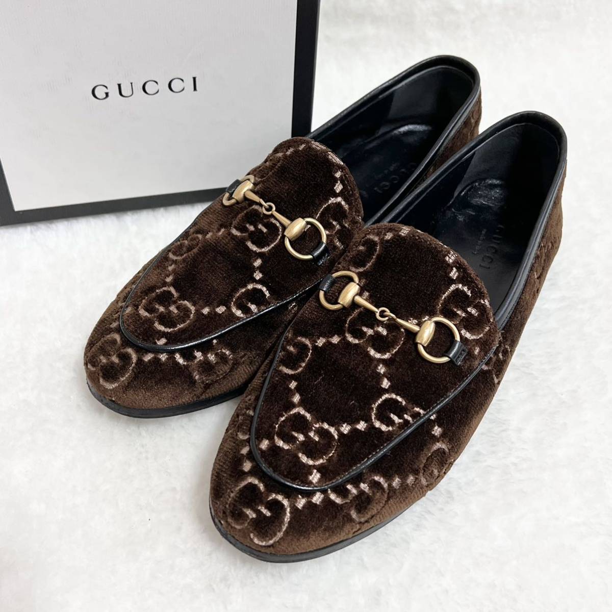 GUCCI グッチ ホースビットローファー ベルベット ヨルダーン