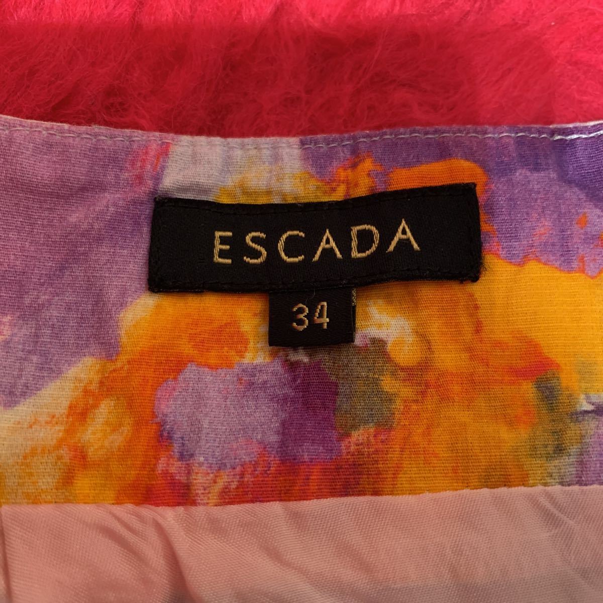  Escada ESCADA помятость обработка. акварельная живопись рисунок юбка 34