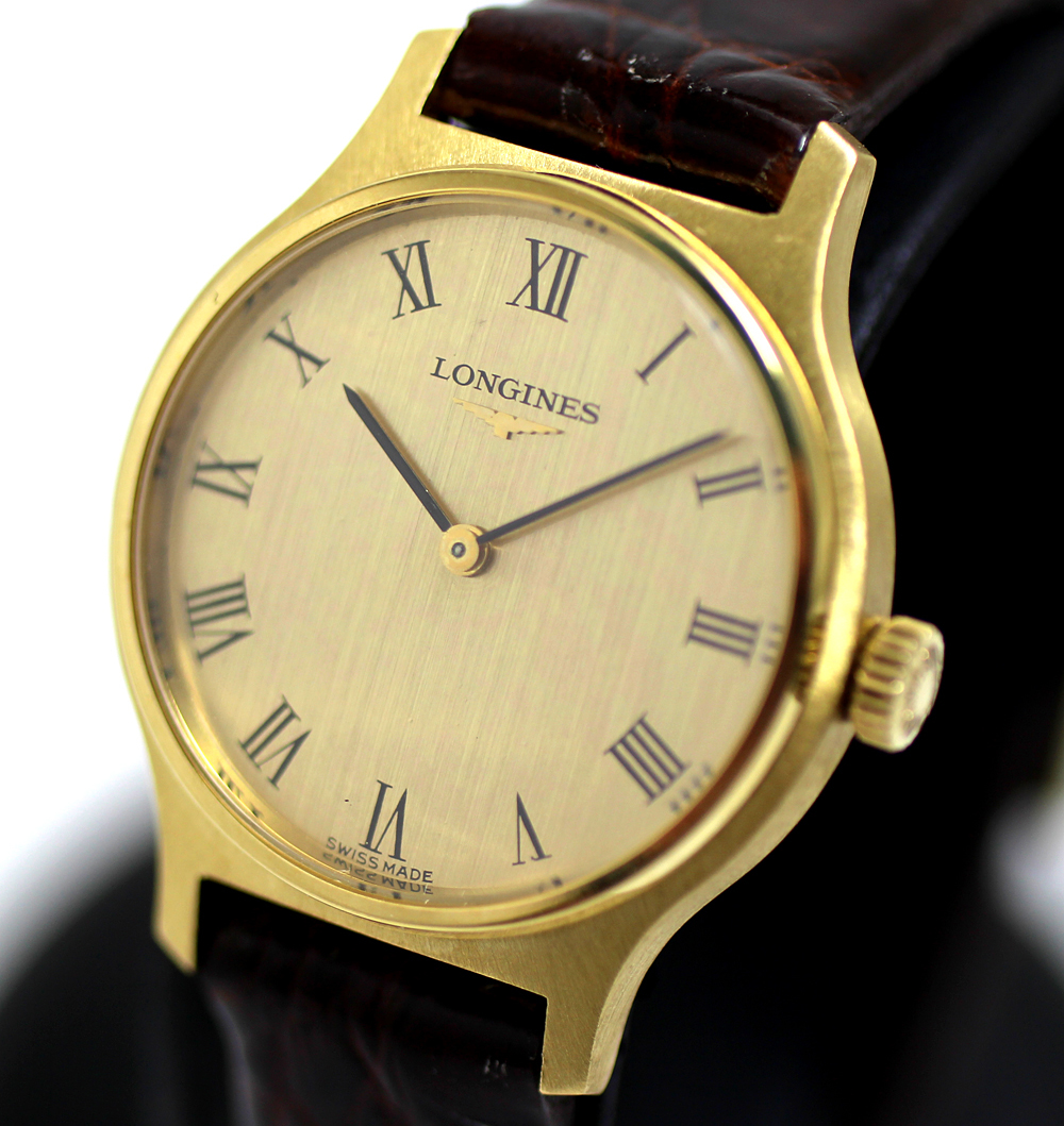 【LONGINES】ロンジン 805.4084.1　K18　金無垢ケース　レディース　Cal.5601 手巻き　腕時計_画像3