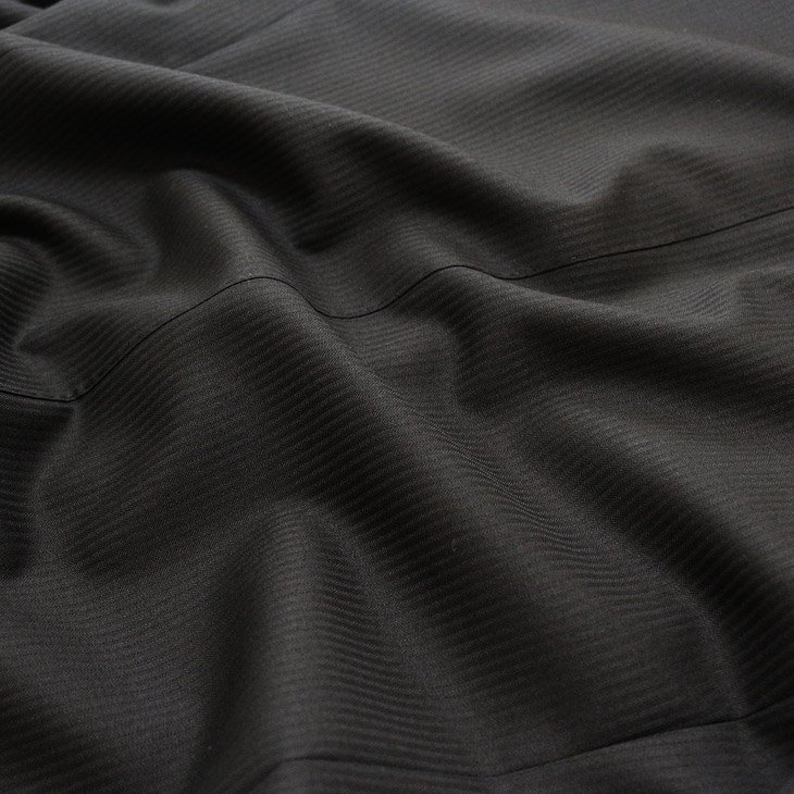 秋冬 新品 REDA レダ Super110s シルキーエフェクト for ス・ミズーラ 黒ブラック 織柄シャドー縞 メンズ スーツ やや細め型 AB6_画像10