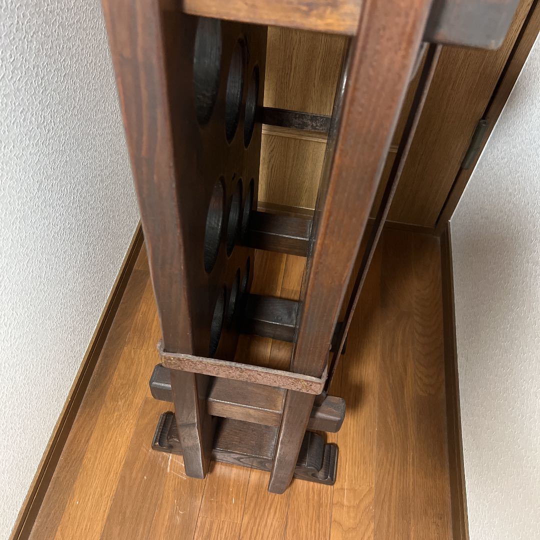 * wooden wine rack 18ps.@ storage antique manner *