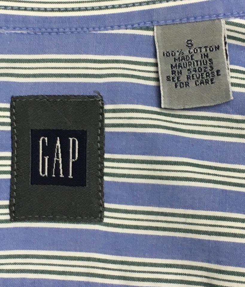 90s USA GAP オールドギャップ ストライプ シャツ ビンテージ 旧タグ 美品 送料込 アメリカ古着_画像1