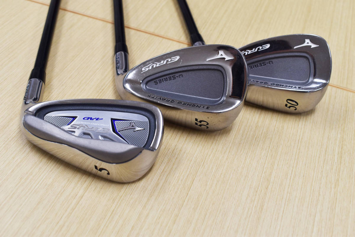 288【USED/美品】 MIZUNO EURUS ゴルフクラブセット ミズノ ユーラス 1W 3W 5W 7W 5I 50° 55° ゴルフクラブ 7本セット メンズ 右利き R