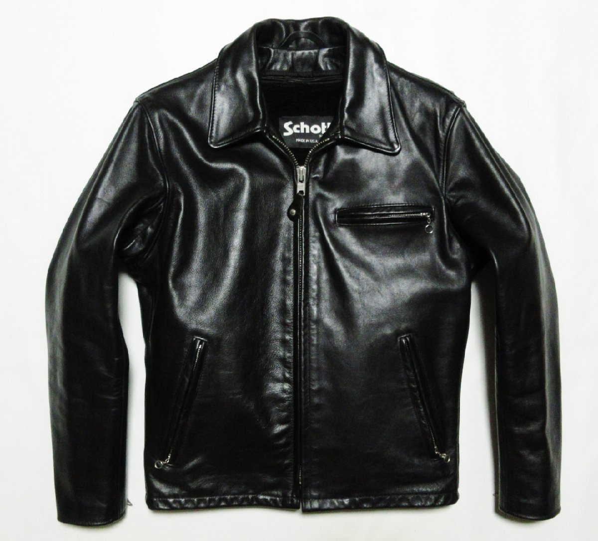 schott【38】ライナー付 AT101 米国製 シングルライダース-