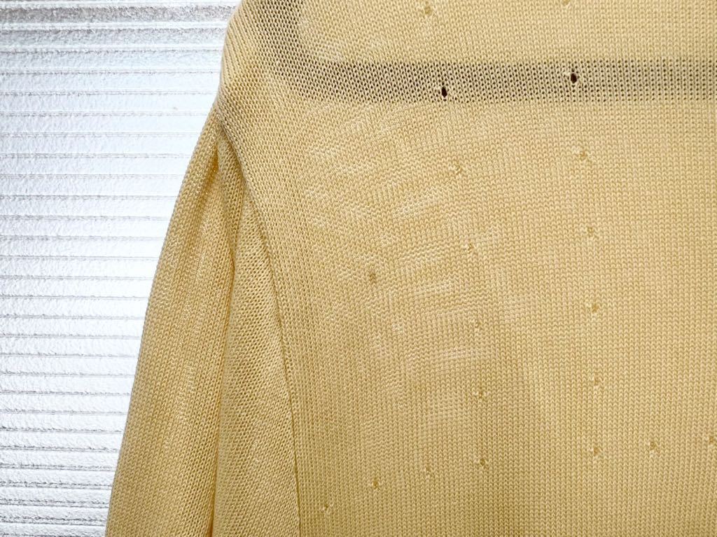 HERMES エルメス ジップアップ　半袖シャツ　コットンシャツ　サイズL ベージュ　メンズ　トップス　ポロシャツ　パンチング_画像6