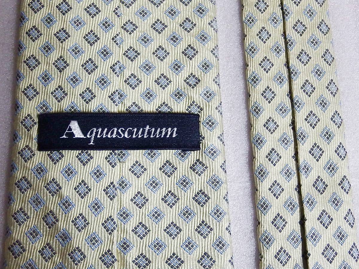 [ free shipping ] Aquascutum Aquascutum fine pattern pattern silk necktie made in Japan 