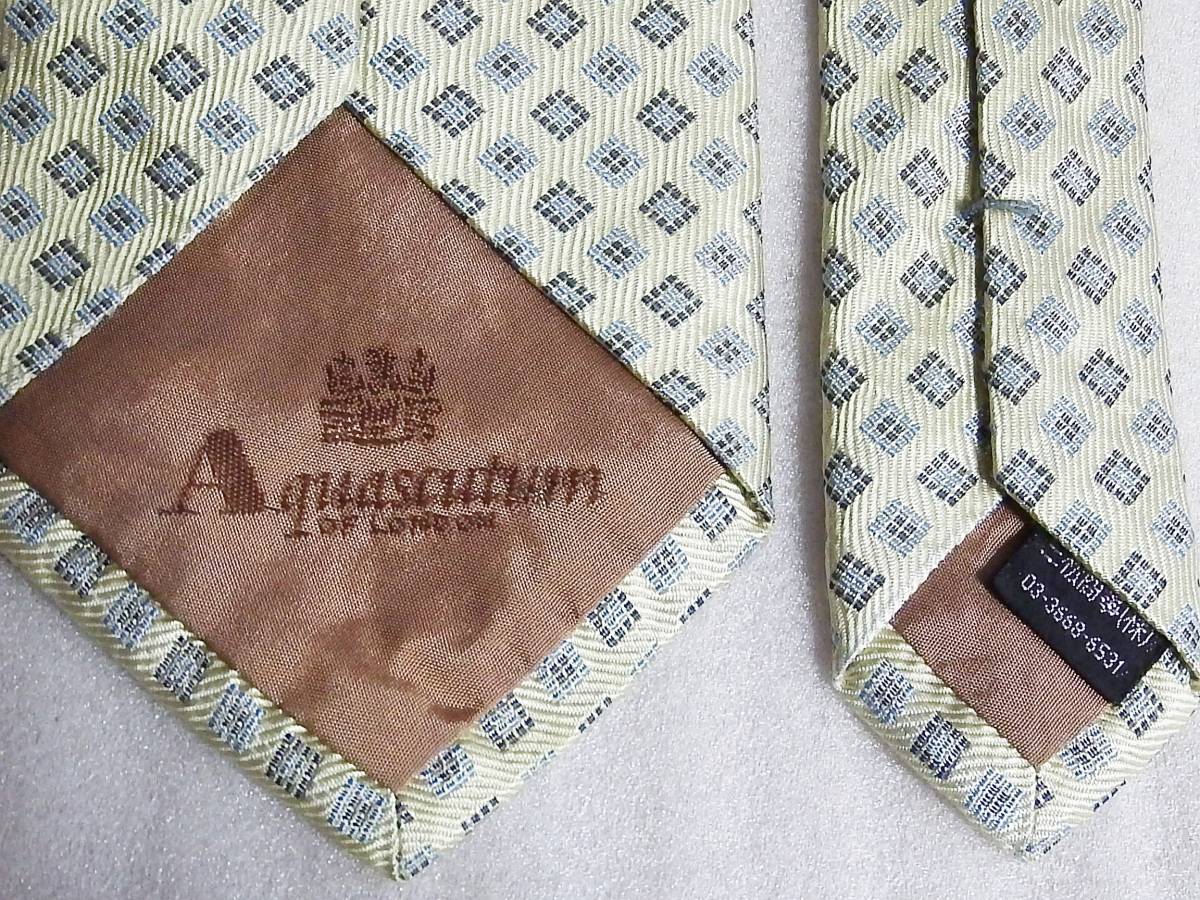 [ free shipping ] Aquascutum Aquascutum fine pattern pattern silk necktie made in Japan 